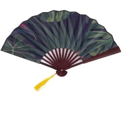 Engraved Palm Leaf Hand Fan
